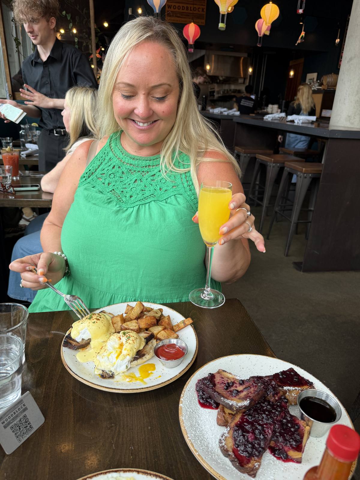 Brunch spread featured in creator content for a restaurant client